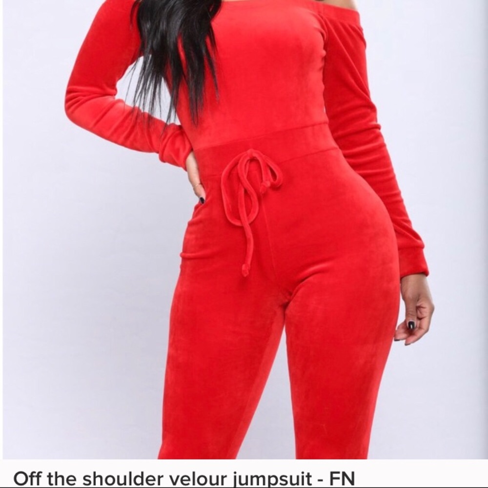 Fashion nova Velour jumpsuit
